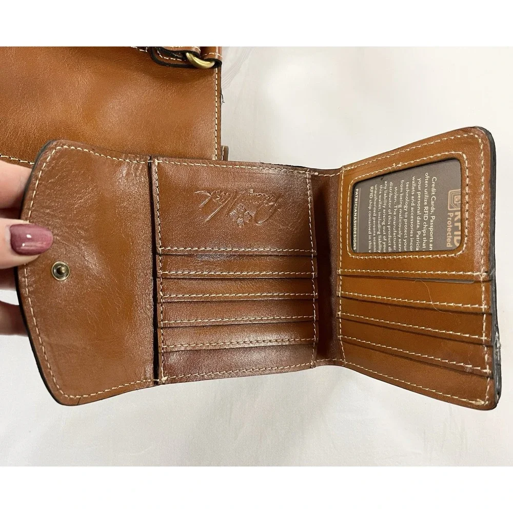 Patricia Nash Zancona Tote Reiti Wallet Bundle New Tooled Brown Leather Handbag